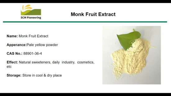 Estratto di frutto di monaco biologico di alta qualità per uso alimentare, zucchero mogroside V 88901-36-4