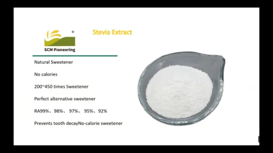 Dolcificante alimentare biologico Stevia in polvere Estratto di stevia Ra97