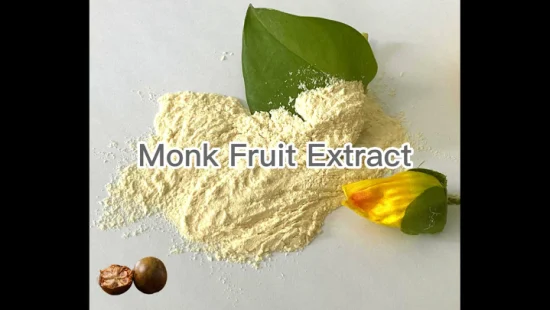 Mogroside Estratto in polvere di estratto di frutto del monaco approvato halal al 50% Estratto di Luo Han Guo